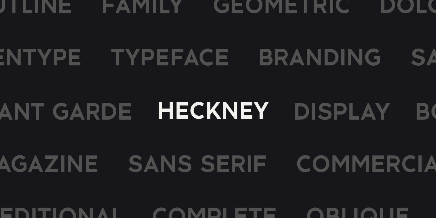 Пример шрифта Heckney #3